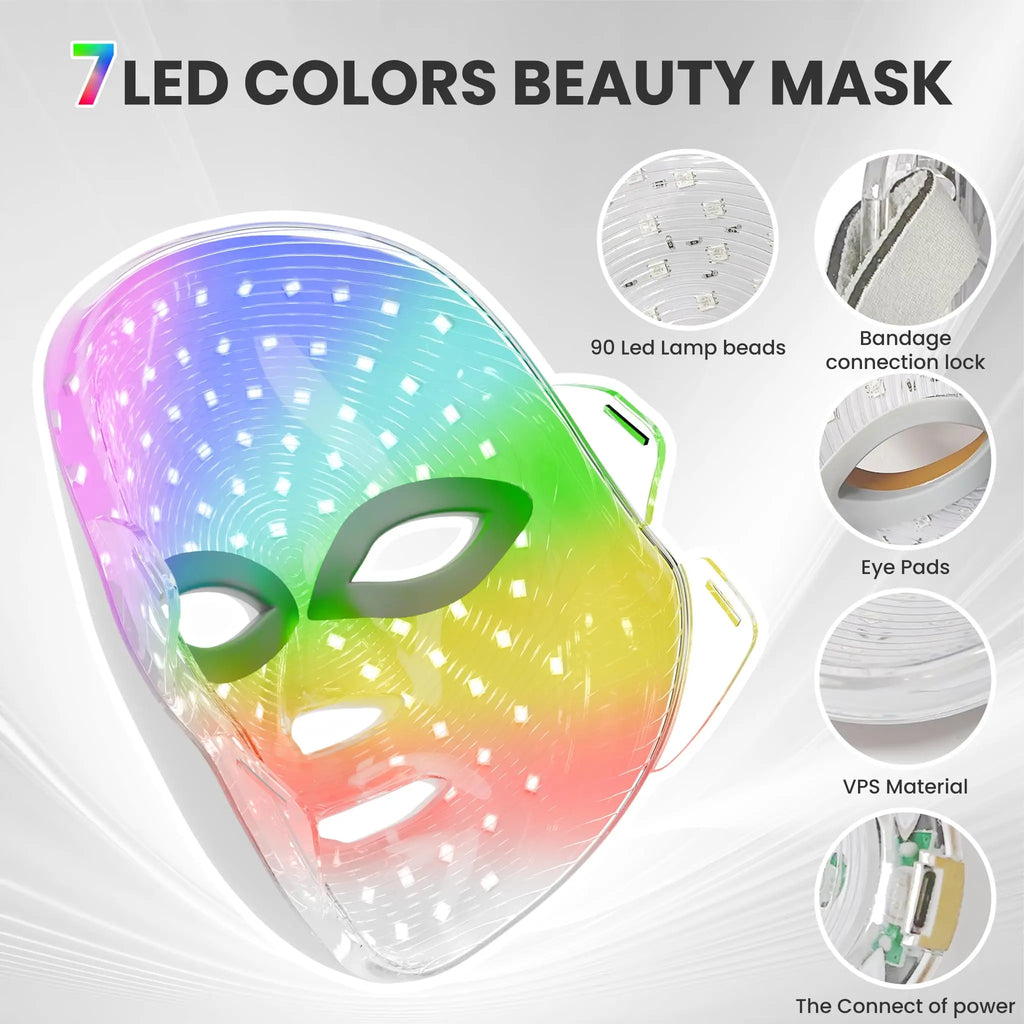 Maschera LED Viso 7 Colori